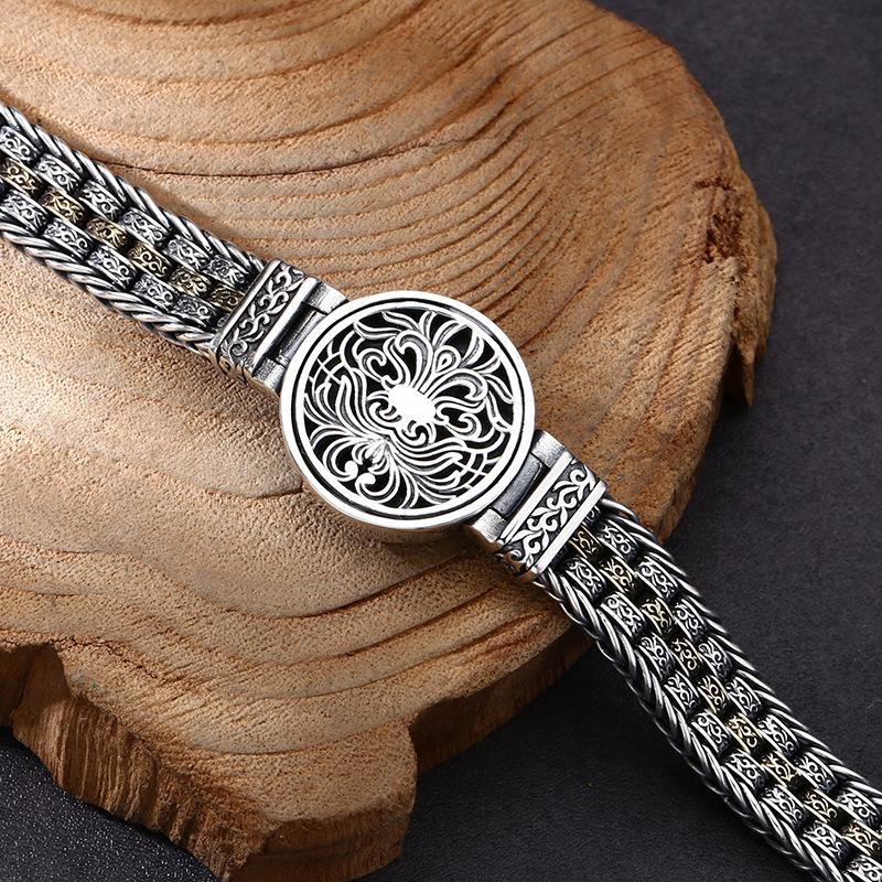 Xiangxu Bracelet, Mighty Weaving Lion Head Bracelet, Mighty Trendy Thai Retro Vintage Vintage