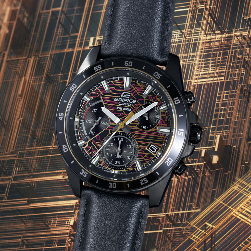 Casio Edifice Men's Stainless Steel 100M Water Resistant Analog Quartz Watch EFV-540CL-1AV