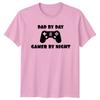 Dad By Day Gamer By Night Video Game Controller Graphic TShirt