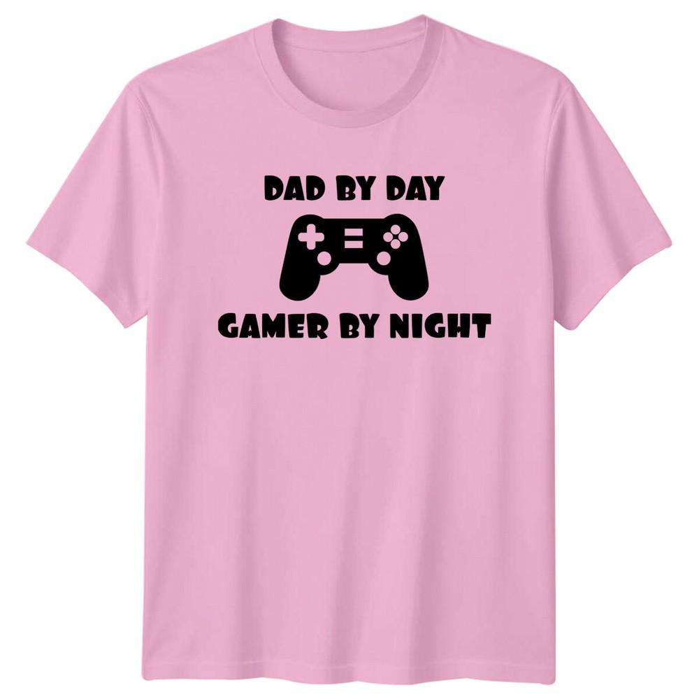 Dad By Day Gamer By Night Video Game Controller Graphic TShirt
