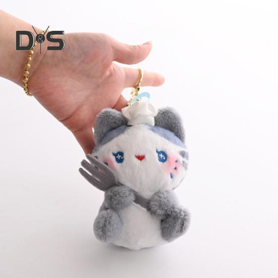 Plüsch Kätzchen Schlüsselanhänger Anhänger Cartoon Katze Form Schlüsselanhänger Charme Paar Tasche Rucksack Schultasche Zubehör