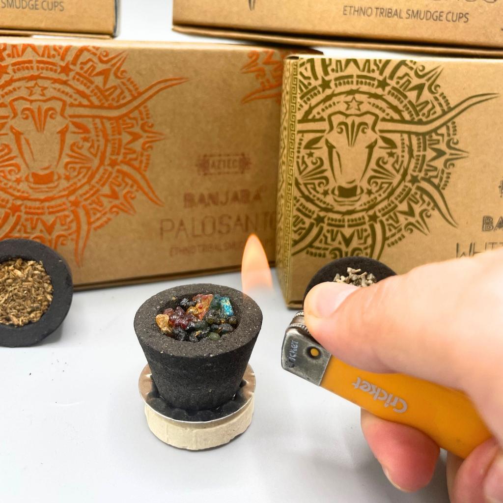 Smudge Cups Frankincense Sage Banjara