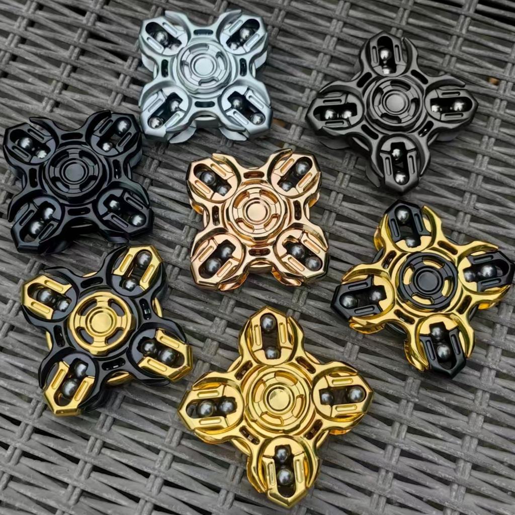 EDC Fidget Slider Fidget Spielzeug Stressabbau für Erwachsene Magnetisches Metall Superlanges Drehen Anti-Angst Fidgeter Vibrationsgeräusch