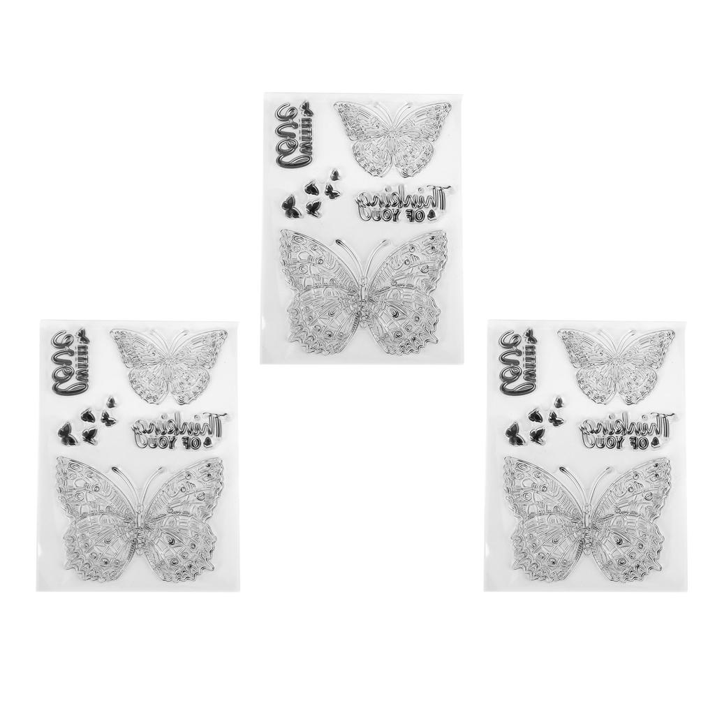 3 Stück Transparenter Stempel Form Geprägt Scrapbook Kartenherstellung Transparenter Stempel Dekorat