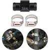 Motorcycle Water Temp Sensor Adapter, 18mm, 22mm (Optional), Black, Aluminum Alloy, Universal Fit, Includes 2 Clamps, Modern Style, Water Heater Use