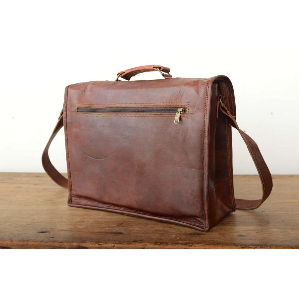 Pánská brašna na rameno Vintage Leather Messenger Briefcase Satchel Taška na notebook