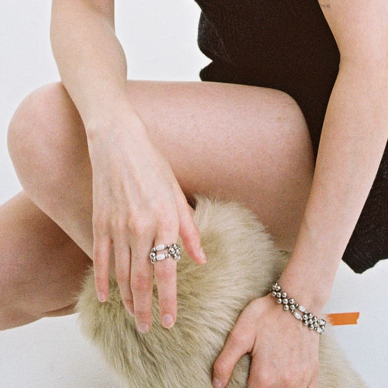 Dazzling Club Pearl Chain Bracelet