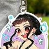 Demon Hunters Figures Keychains Cartoon Anime Keyring Pendant Cute Car Bags Key Holder Kawaii Mobile Phone Backpack Hanging Charm