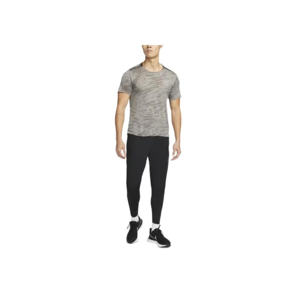 Nike Irregular Pattern Full Print Crew Neck Training T-Shirt Men Tops Grey DM4637-017