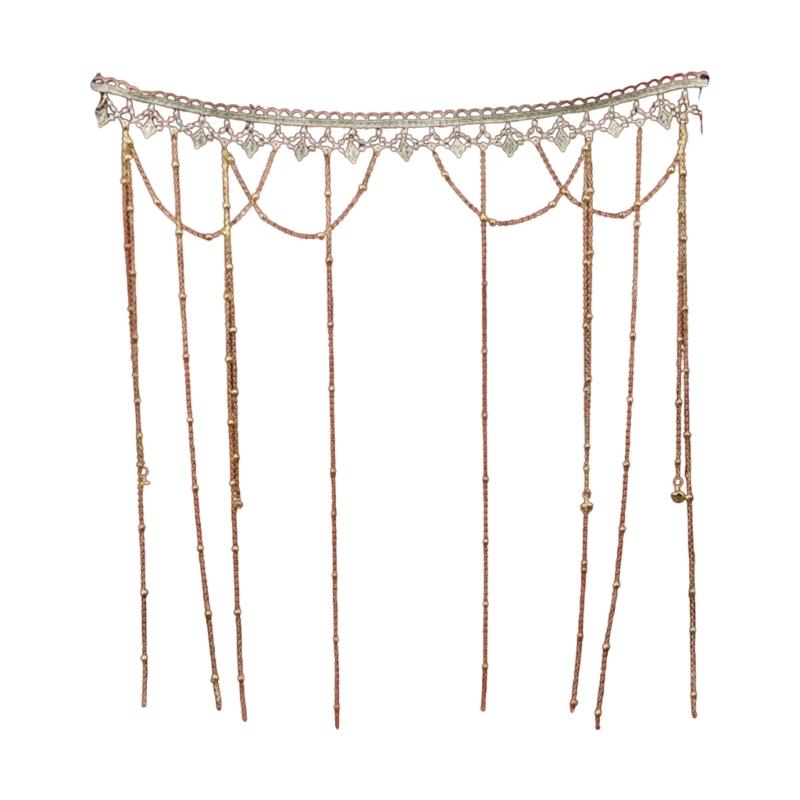

Chinese Style Fringed Hair Jewelry Forehead Hair Decos Bohemian Face Curtain Jewelry Stage Performances Headpiece 1