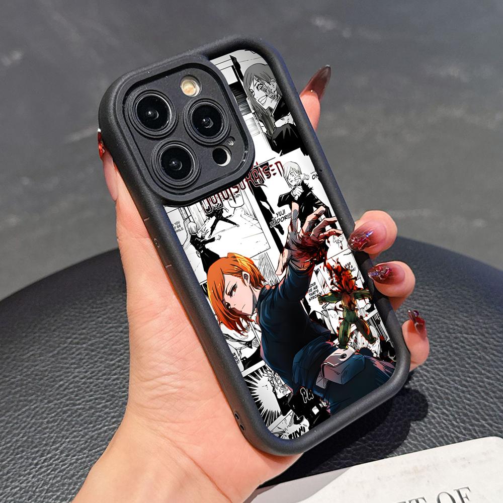 Jujutsu Kaisen Nobara Mobile Phone Case for iPhone 17 16 15 14 13 12 11 Air Pro Max Plus Thicken TPU Colorful Cover Cover Luxury