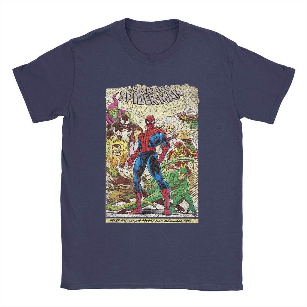 2026 New Amazing Spider-Man Comic Funny Novelty Print Fashion Men's Casual Crew Neck Loose Short Sleeve T-Shirt
