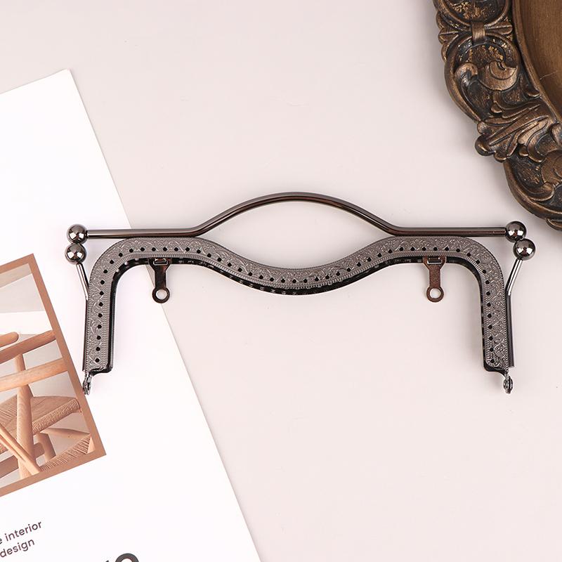 1 Stück Modische Damen Taschen Griff Metall DIY Münzbeutel Tasche Griff Handtasche Verschluss Schloss Bogenrahmen Taschen Zubehör
