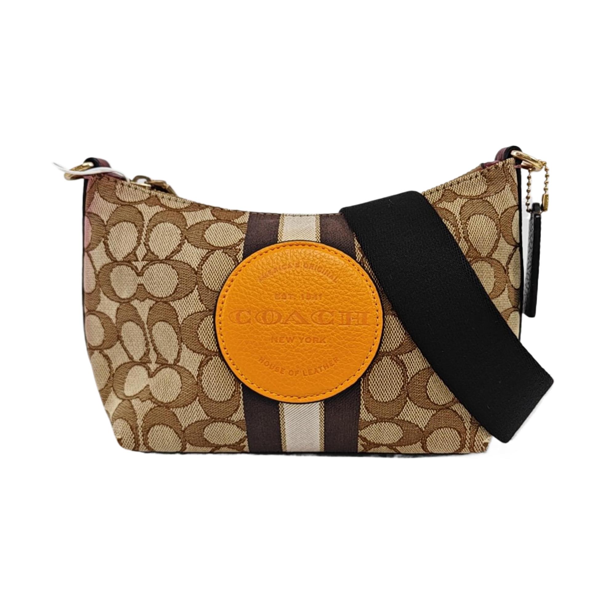 [Pre-Owned] Dempsey Brown Canvas Monogram Shoulder Bag - Very Good #9W1GM7 ONE SIZE