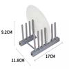 Dish Drainer Rack Kitchen Plates Holder Drying Organizer Plates Display Shelf Pot Lid Storage Stand Plate Detachable Save Space