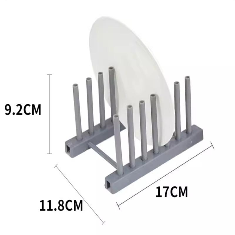 Dish Drainer Rack Kitchen Plates Holder Drying Organizer Plates Display Shelf Pot Lid Storage Stand Plate Detachable Save Space