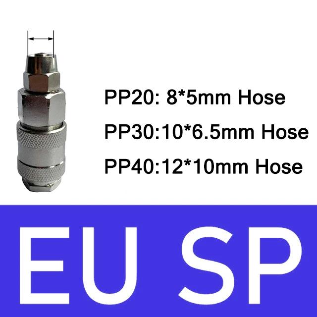 Pneumatic European Connector EU Standard Fittings For Compressor Male and Female Thread Quick Release Coupling Air Hose Fitting