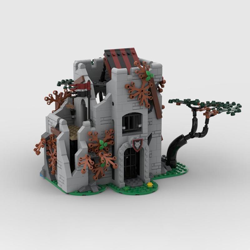 

820 деталей новых MOC мелких строительных блоков, сборные, уличный вид замка, креативные DIY детские игрушки, подарки на день рождения PDF Guide by Email