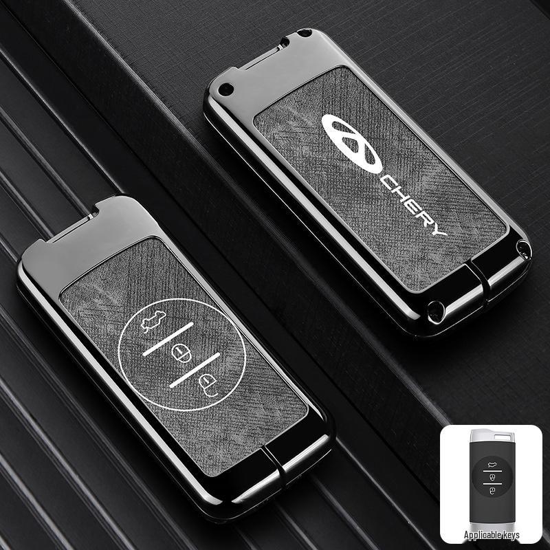 Zinc Alloy Key Shell Covers for Chery, Tiggo 8, 7 Plus - Full Coverage, 5x Anti-Drop Protection