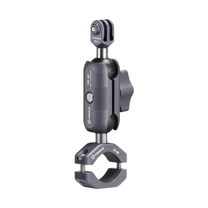 FANAUE Bike Motorcycle Handlebar Mount Phone Holder and Rearview Mirror Bracket Action Camera Mount Accessory Manual clip