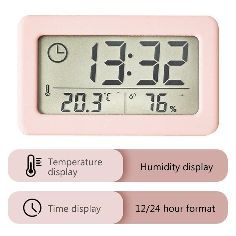 Großer LCD-Bildschirm Elektronische Uhr Thermometer Hygrometer Ultradünne Multifunktions-Temperatur-Feuchtigkeits-Monitor Digitaluhr