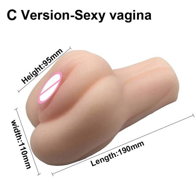 Male Masturbator Soft Transparent Sex Dolls 3D Realistic Anal and Vagina Pussy Cup Sex Toys for Men