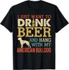 American Bulldog Dad Drink Beer Hang With Dog Funny Vintage Gift Unisex T-Shirt