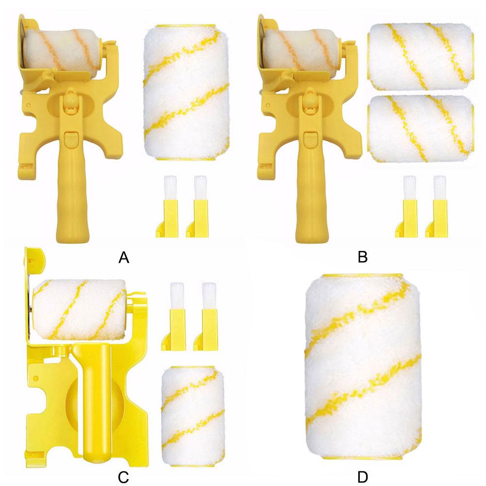 Paint Edger Roller Brush Interior Paint Trimmer with Extra Replacement Roller Brush Hand-Held Clean-Cut Paint Edger Roller Brush