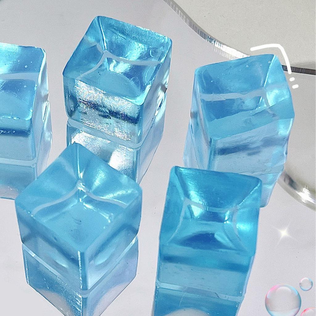 Squeeze Ice Block Toy Miniature Simulation Blue Ice Block Stress Reilef Summer Reusable Squeeze Toy