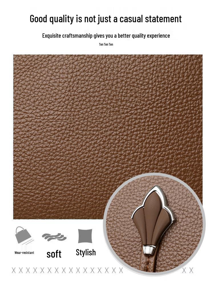 Autumn/Winter Soft Leather Multi-layer Shoulder/Crossbody Bag for Women - Versatile and Spacious Design