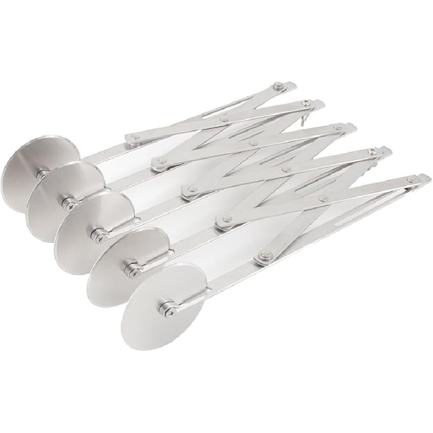 Pastry Cutter 5 Wheels Pizza Cutter Stainless Steel Dough Cutter Baking Tools Scalable Divider 5 Wheel