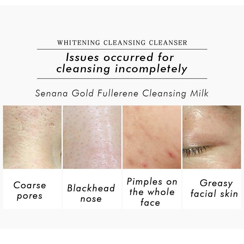 SENANA 24k Glod Serum Facial Cleanser Shrink Pores Anti WrinkleOil Control Whitening Acne Treatment Moisturizing Clean Skin Care