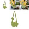 Cartoon Dinosaur Plush Bag For Girls Soft Toy Shoulder Wallet With Zipper Closure
