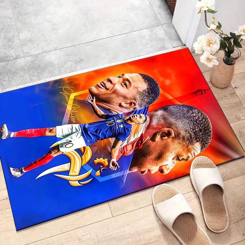 1pc Mbappe10 Design Printed Area Rug Carpet for Bedroom Living Room Home Decor Rugs Mat Non Slip Mat Rug for Bedside