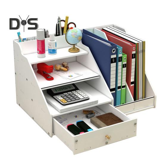 Aktenablage-Rack, Desktop-Organizer, große Kapazität, mehrschichtiges Partitionsdesign, einfach zu montierender Aktenhalter