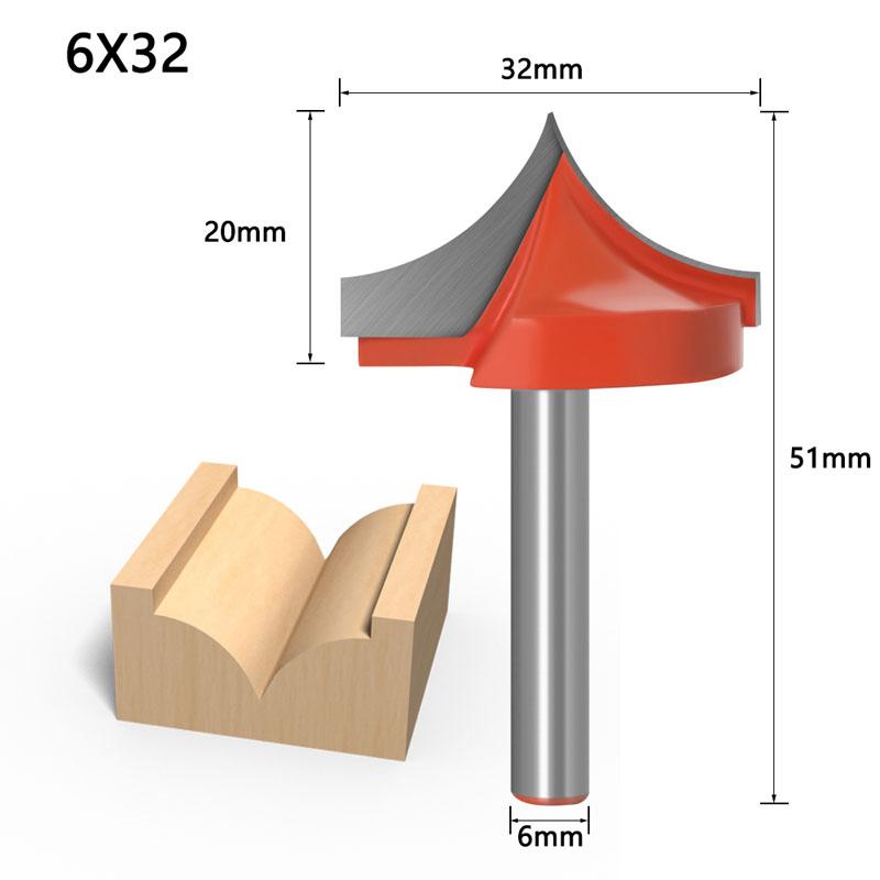 Utensili CNC con gambo da 1pc 6mm utensili da taglio shaker con punta tonda in metallo duro solido per la lavorazione del legno