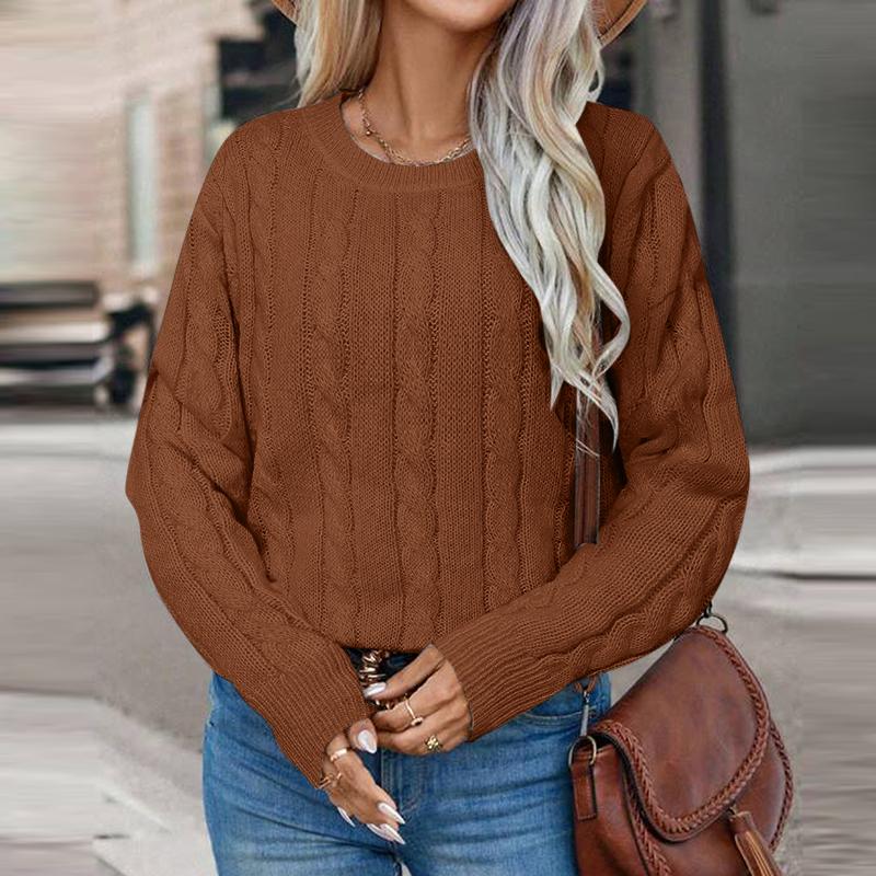 

ZANZEA Женский повседневный свитер с круглым вырезом и длинными рукавами 2XL жёлтый