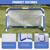 Folding Soccer Goal Portable Aluminum Alloy Football Post Frame Foot Ball Net Set for Kids & Youth Outdoor Soccer Ball Training