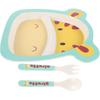 Bamboo Fiber Children'S Tableware Kids Plates Toddler Cutlery