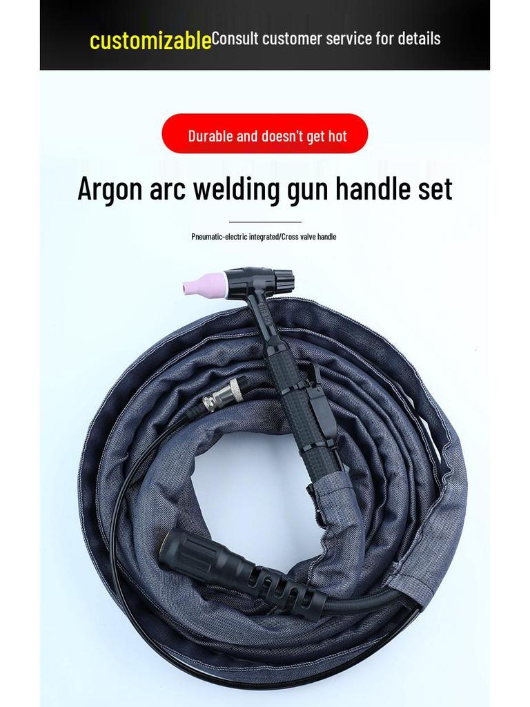 WP-18/26 Water-Cooled Argon Arc Welding Gun Set with Cable & Earth Handle