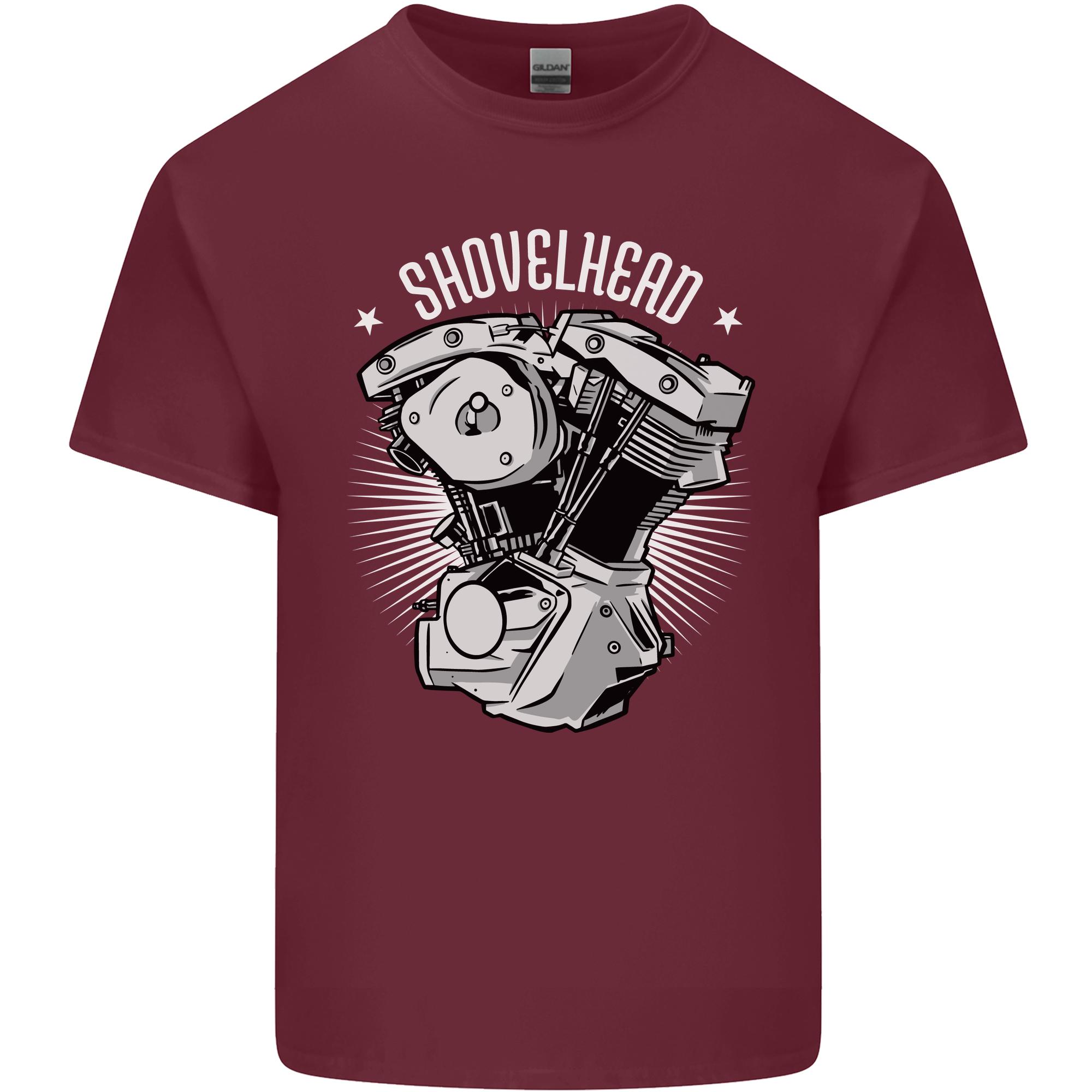 Shovelhead Motorcycle Engine Biker Unisexs Light Cotton TShirt S