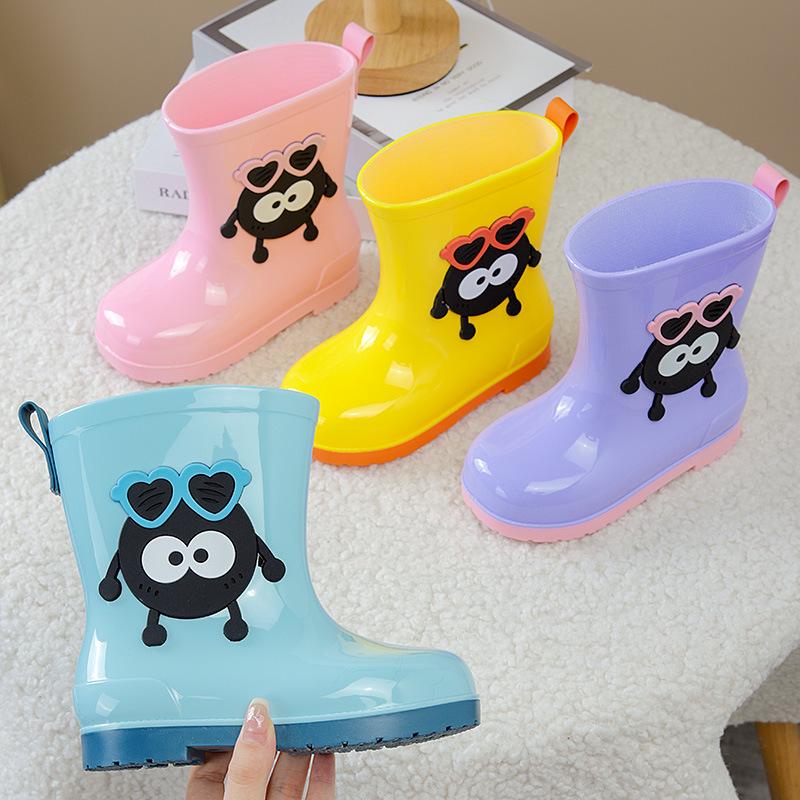 Children's Cartoon Rain Boots: Non-Slip, Water-Resistant Rubber Shoes for Toddlers and Kids, All-Season Wear