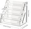 5-Tier Clear Acrylic Card Display Stand Desktop Holder for Graded Sports Cards Football Baseball Basketball Postcards Stickers