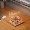 Creative Transparent Double-layer Fish Tank Plastic Shatterproof Cat Water Bowl Cube Goldfish Tanks Gift