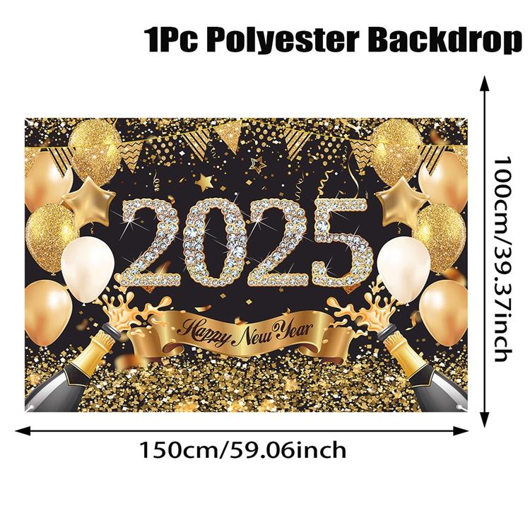 2025 Frohes Neues Jahr Hintergründe für Weihnachts-Fotografie Deko Hintergrund Feuerwerk Feiern Party Familie Poster Fotostudio