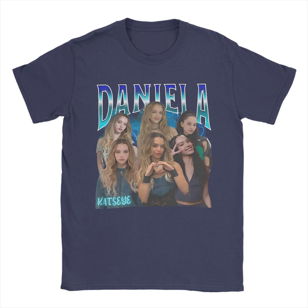 Katseye Daniela Men's T Shirts Novelty Tees Short Sleeve Round Neck T-Shirts 100% Cotton Summer Clothing