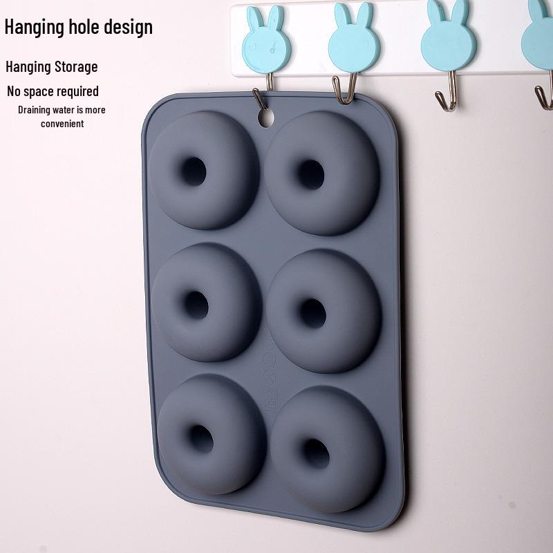 6-Cavity Silicone Donut Cake Mold for Baking