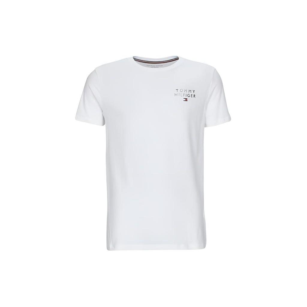 Tommy Hilfiger Logo Print Pullover Round Neck Short Sleeve T-Shirt Men Tops White UM0UM02916-YBR