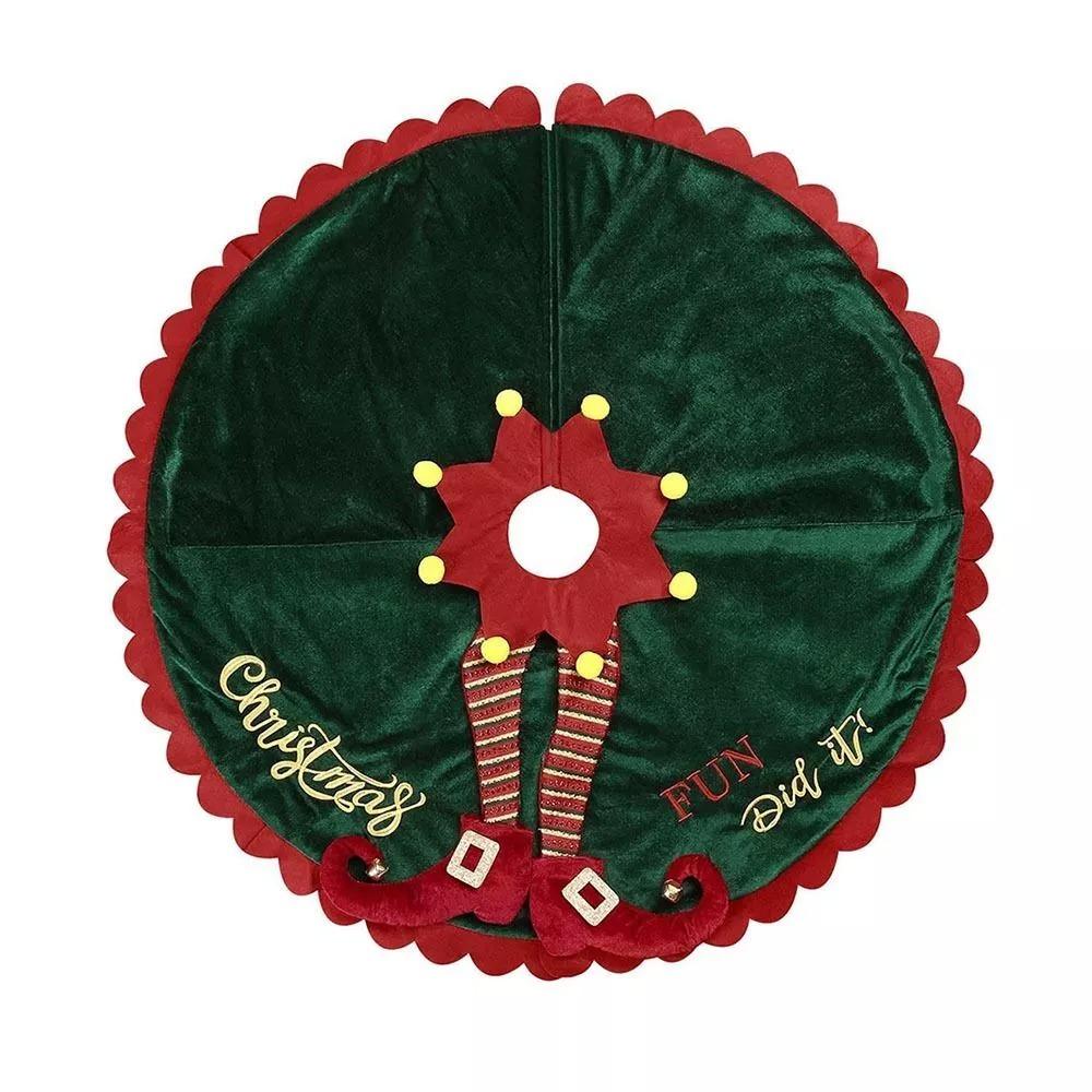 Fashion Comfortable Touch Christmas Tree Ornaments Indoor Reusable Tree Mat Party Decorations Cloth Christmas Tree Skirt