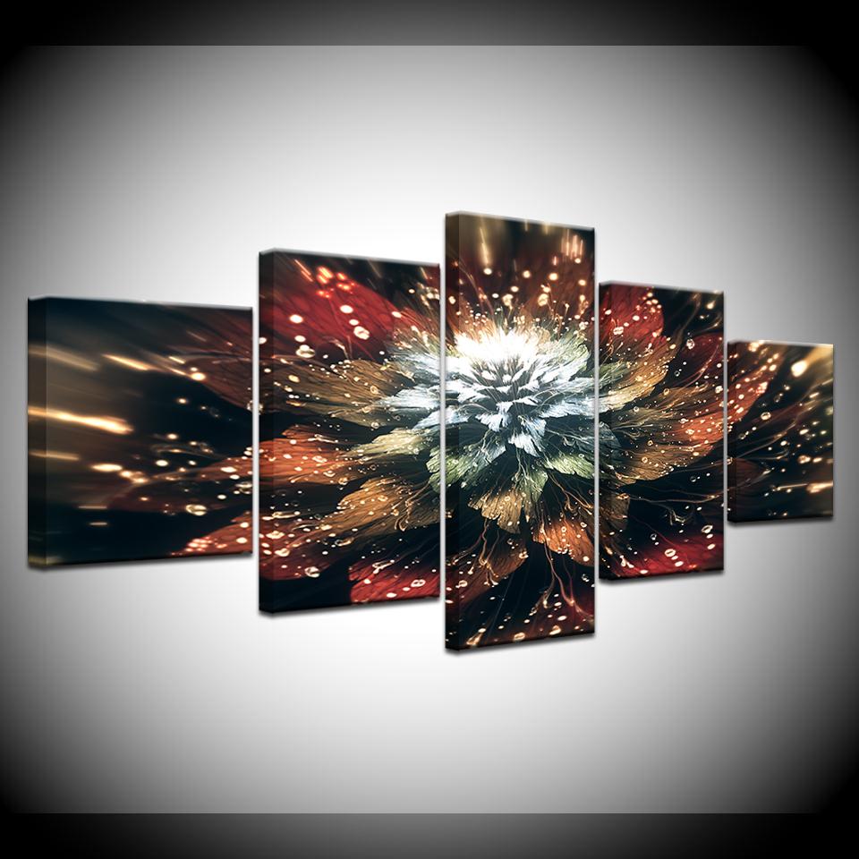 Canvas Painting Art abstract flower Wall Art Pictures 5 Pieces Modular Wallpapers Poster Print for living room Home Decor